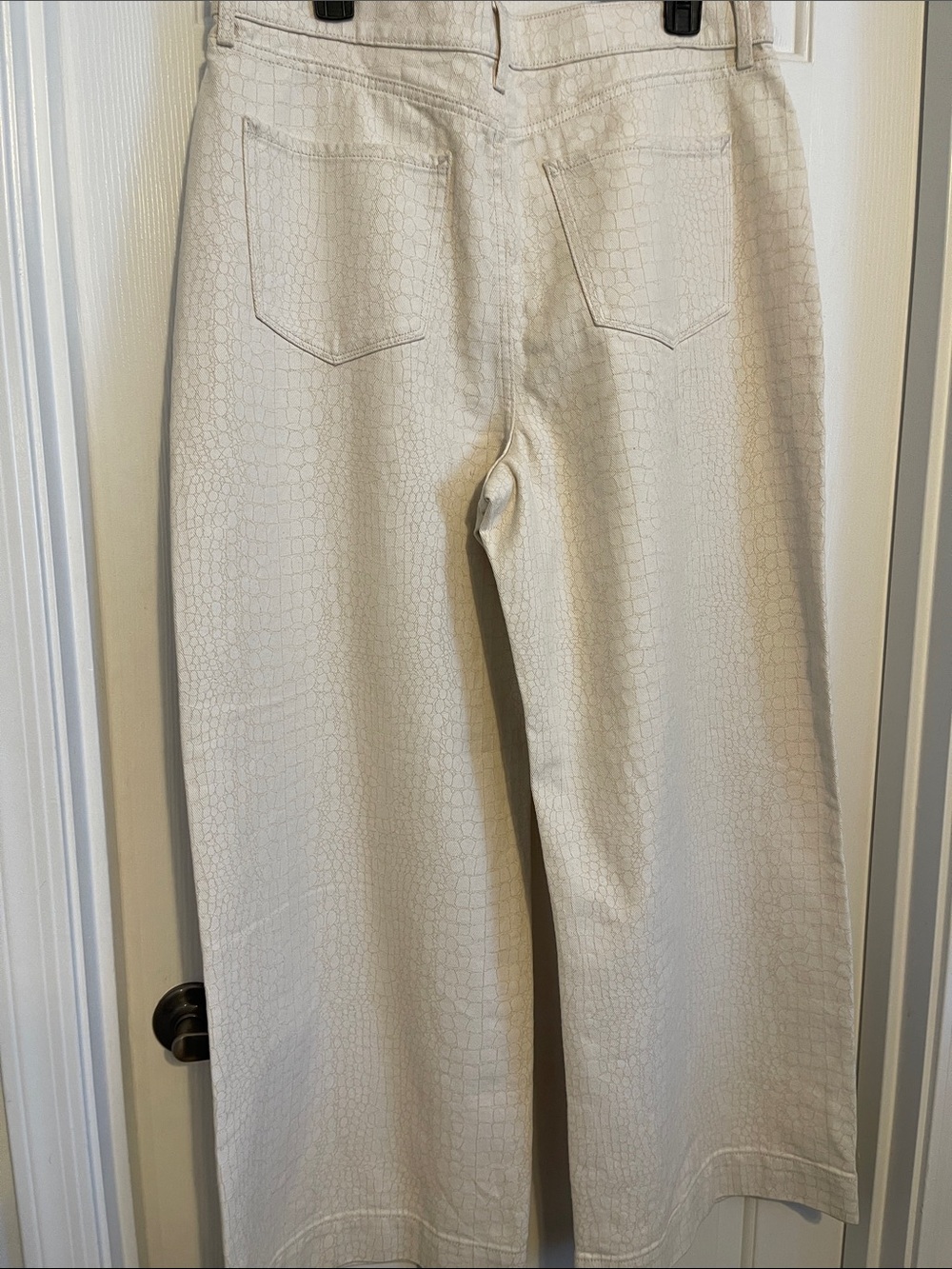 Woman’s Wide-Leg Cream Pants - Picture 2 of 2